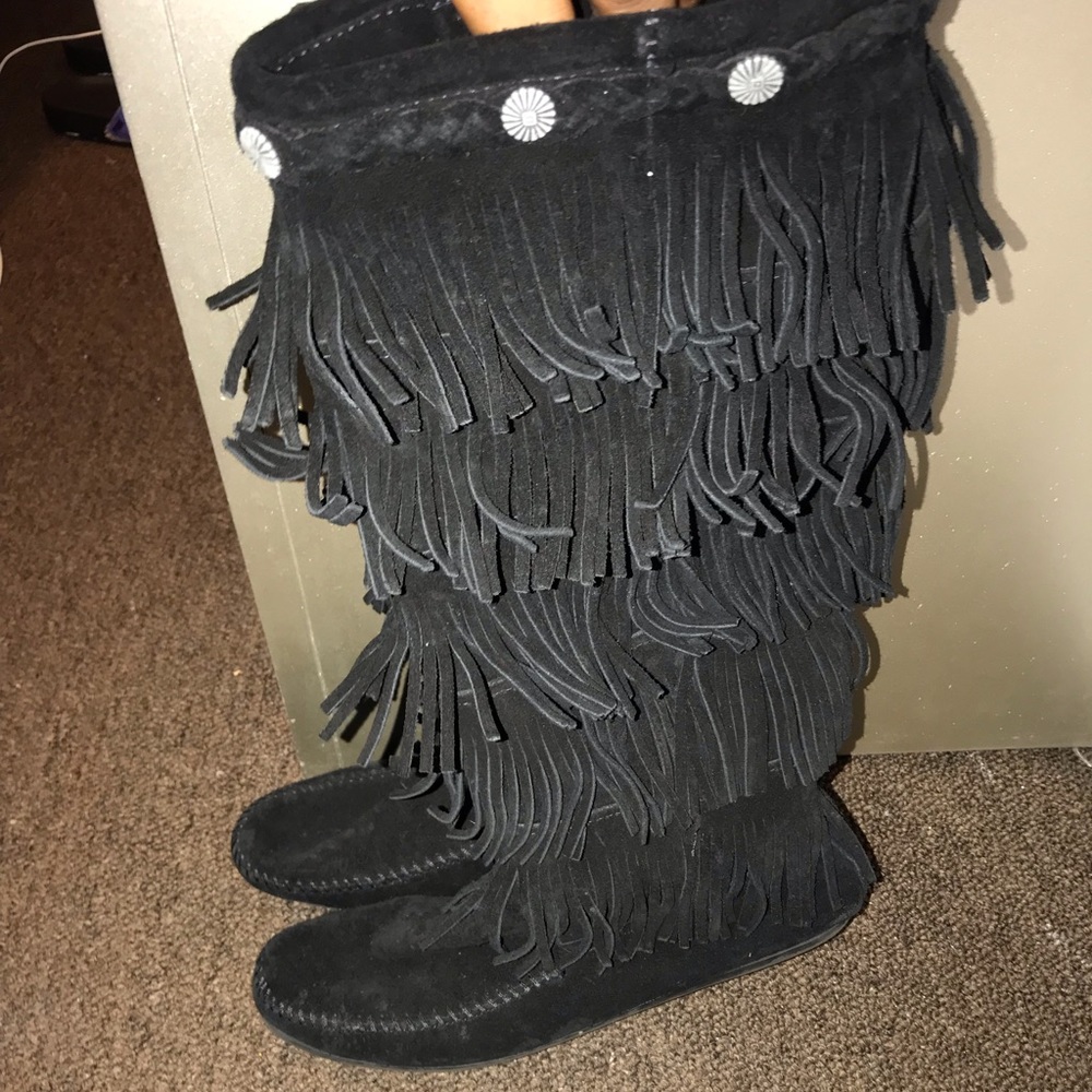 Minnetonka Fringe Boots
